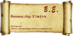 Besenczky Elmira névjegykártya